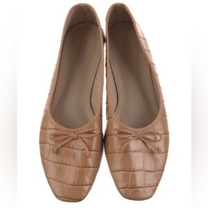 SCHUTZ Brown Croc-Patterned Flats